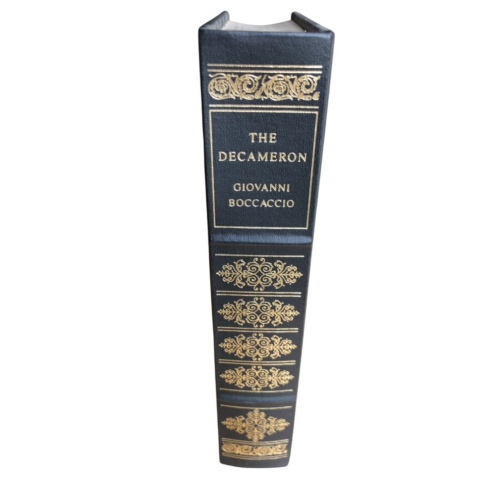 The Decameron Giovanni Boccaccio Franklin Library Leather Staging Decor